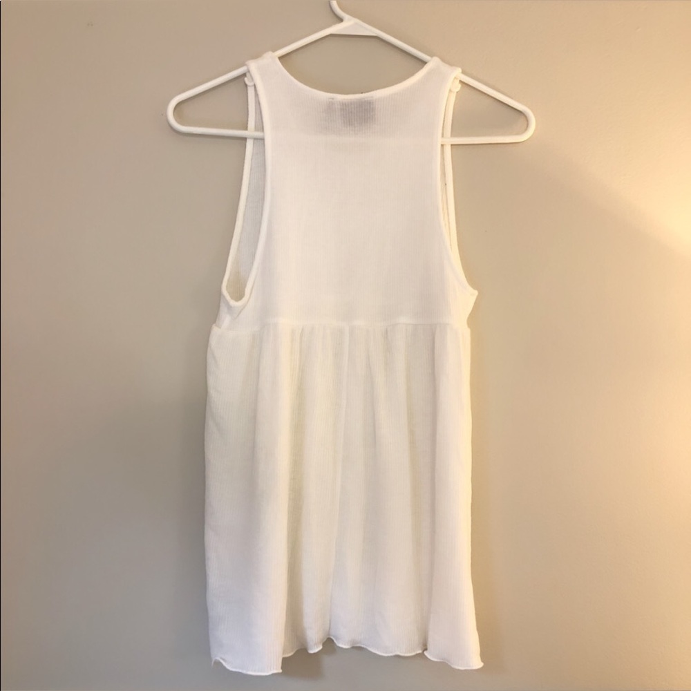 White Ribbed Tank-top - Picture 3 of 3